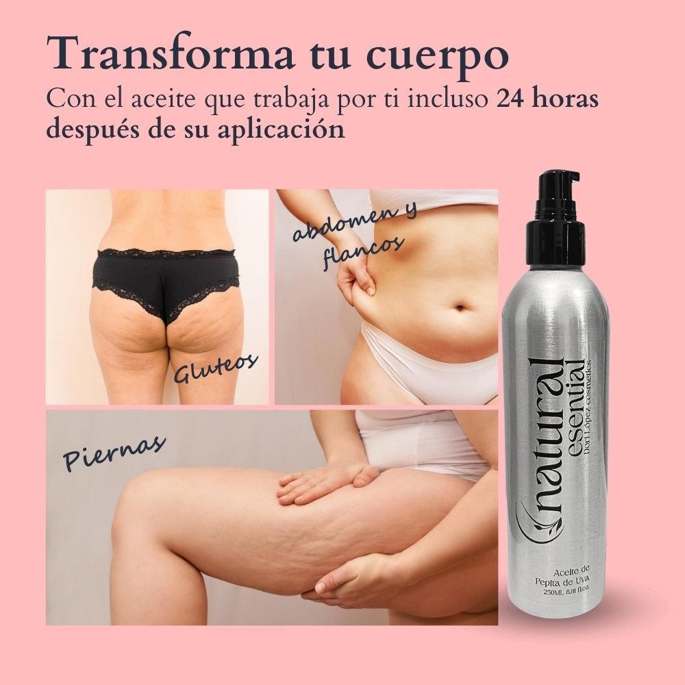 Pack Maderoterapia reafirmante anticelulítico - Pepita de Uva 250ml y Rodillo - Imagen 8